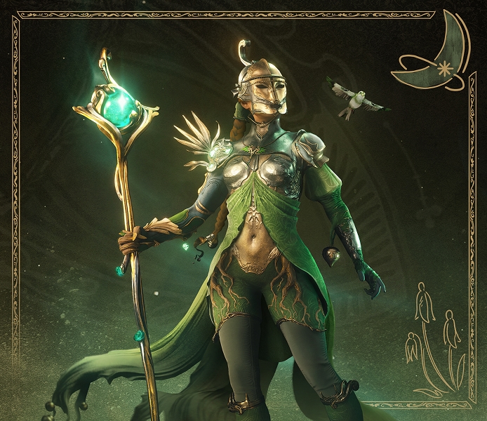 Wyld Oscelda Pact, Wyld Oscelda Armour Set, The Alder Staff, Esthelle Wrist Casters, Spotted Warbler Guide